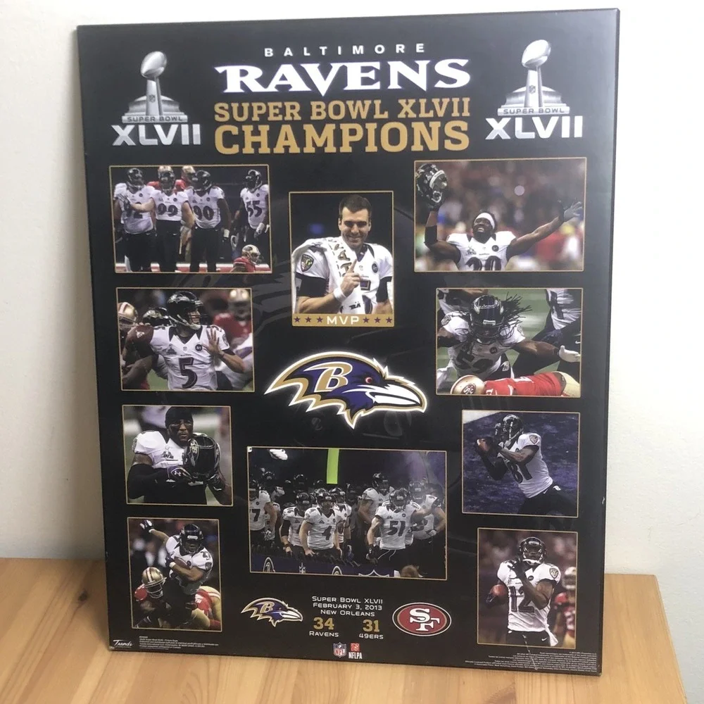 Baltimore Ravens Super Bowl 47 Championship Picture Plaque